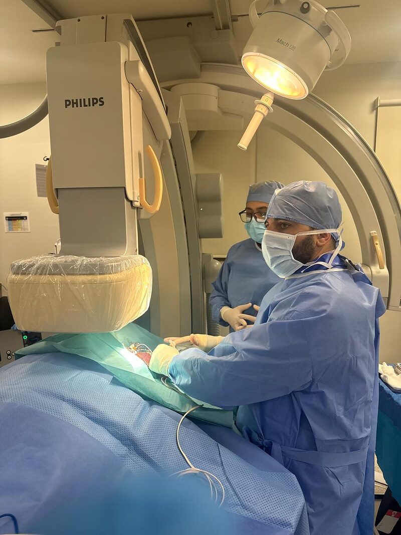Dr Shady Habboush in the cath lab (In the cath lab)
