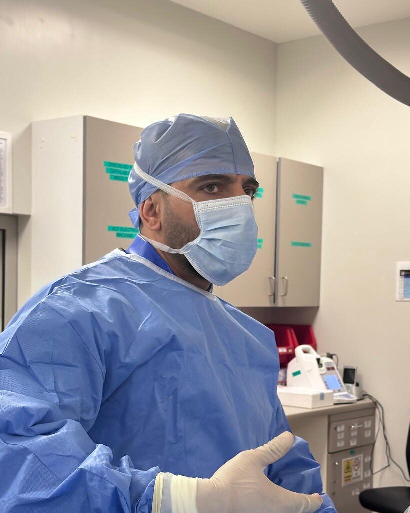 Dr Shady Habboush in the cath lab